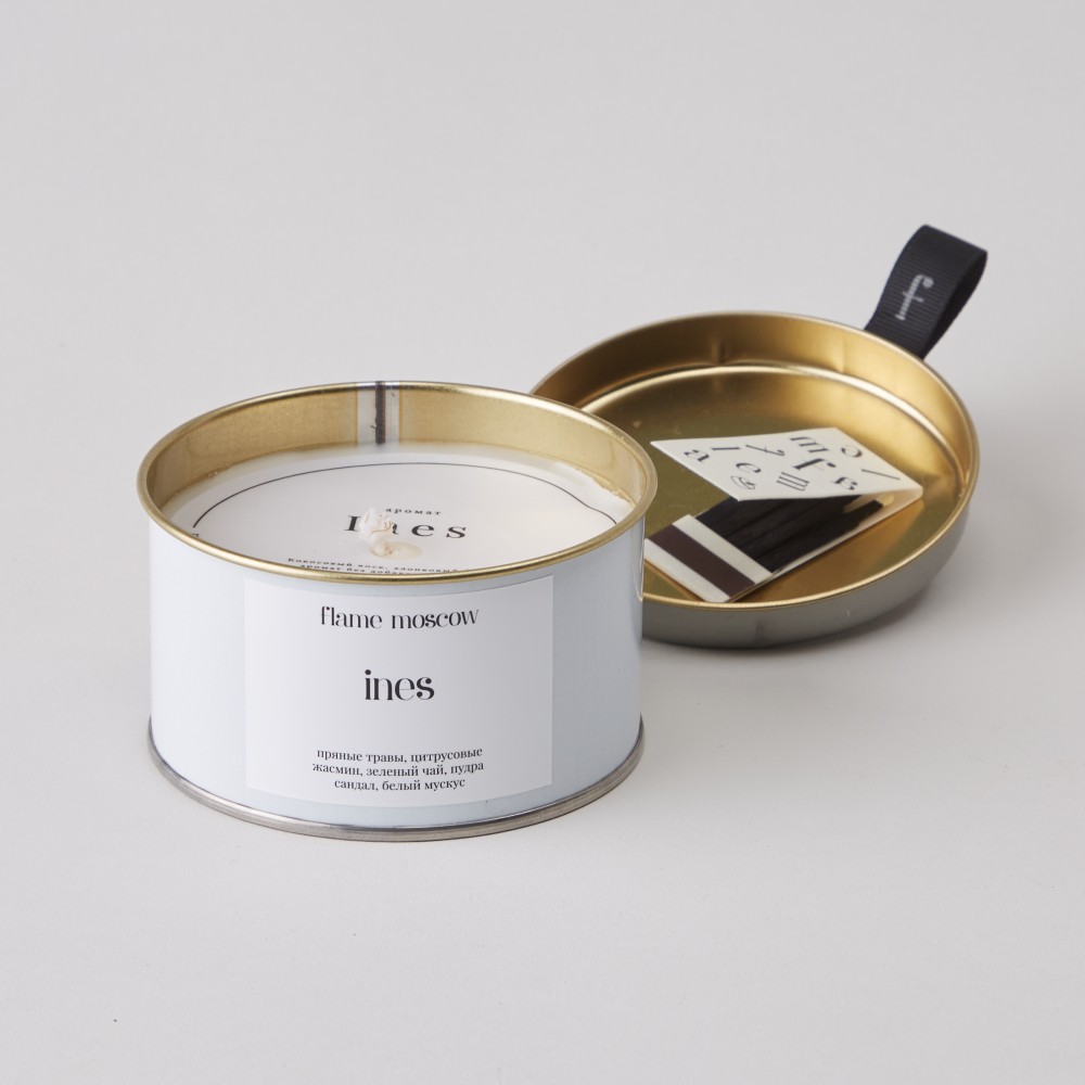 Свеча FLAME в металле Ines