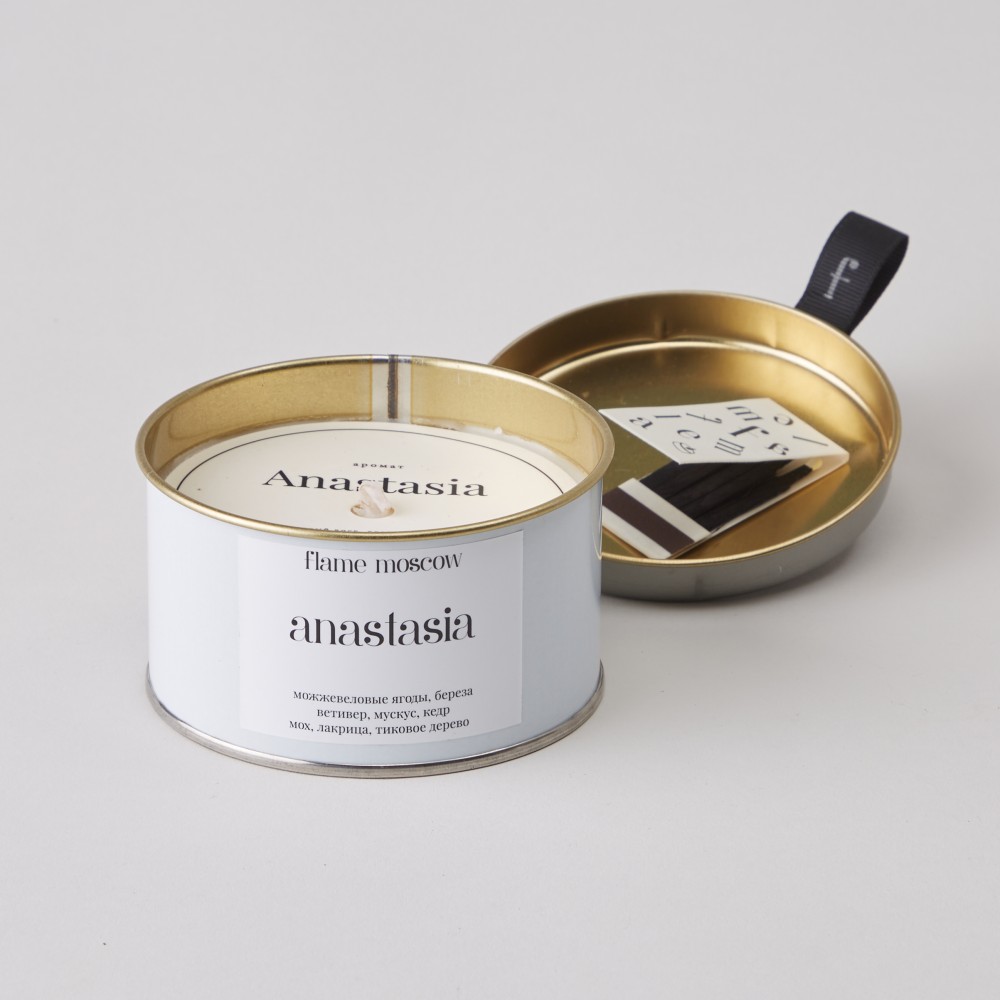 Свеча FLAME в металле Anastasia