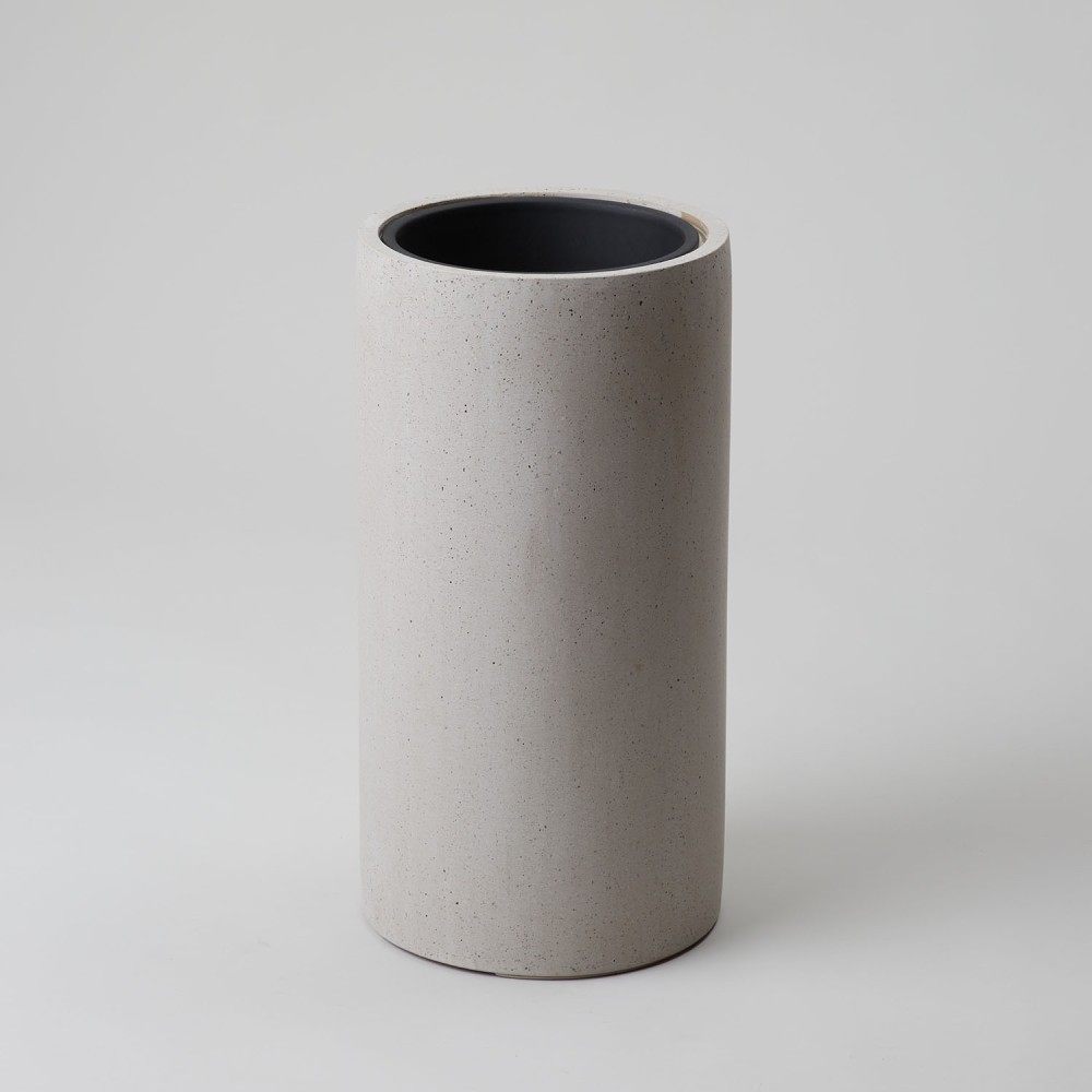 Кашпо Высокий цилиндр Белый песок d23 Кашпо Высокий цилиндр Белый песок d23