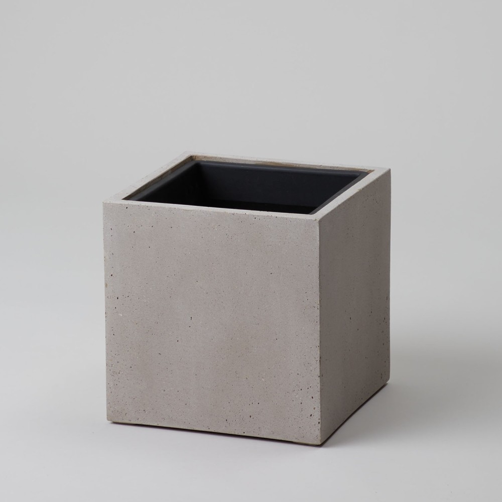 Кашпо куб Белый песок d24 Кашпо куб Белый песок d24