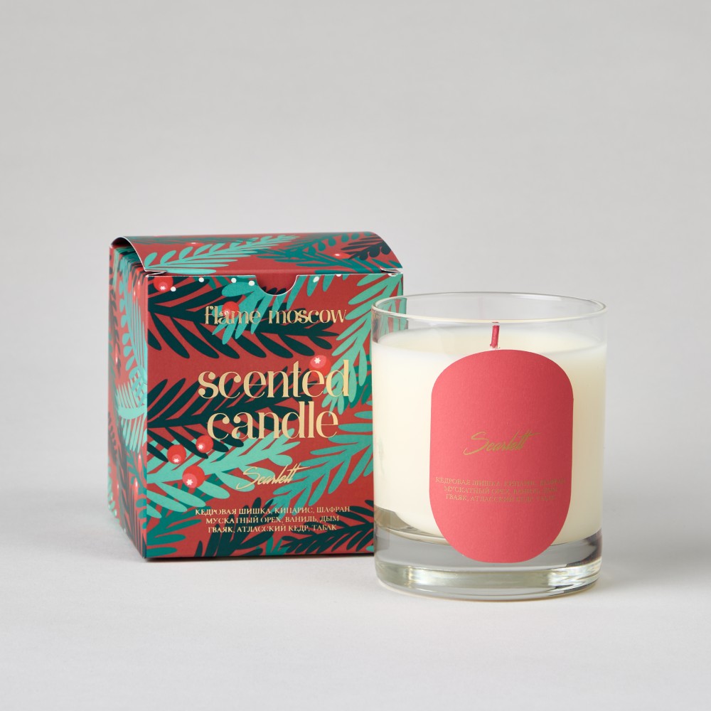 Свеча FLAME в стекле Scarlett Свеча FLAME в стекле Scarlett
