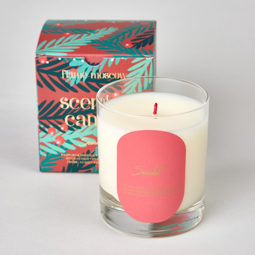 Свеча FLAME в стекле Scarlett Свеча FLAME в стекле Scarlett