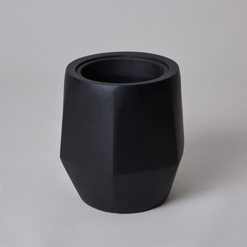 Кашпо Многогранник Антрацит d23
