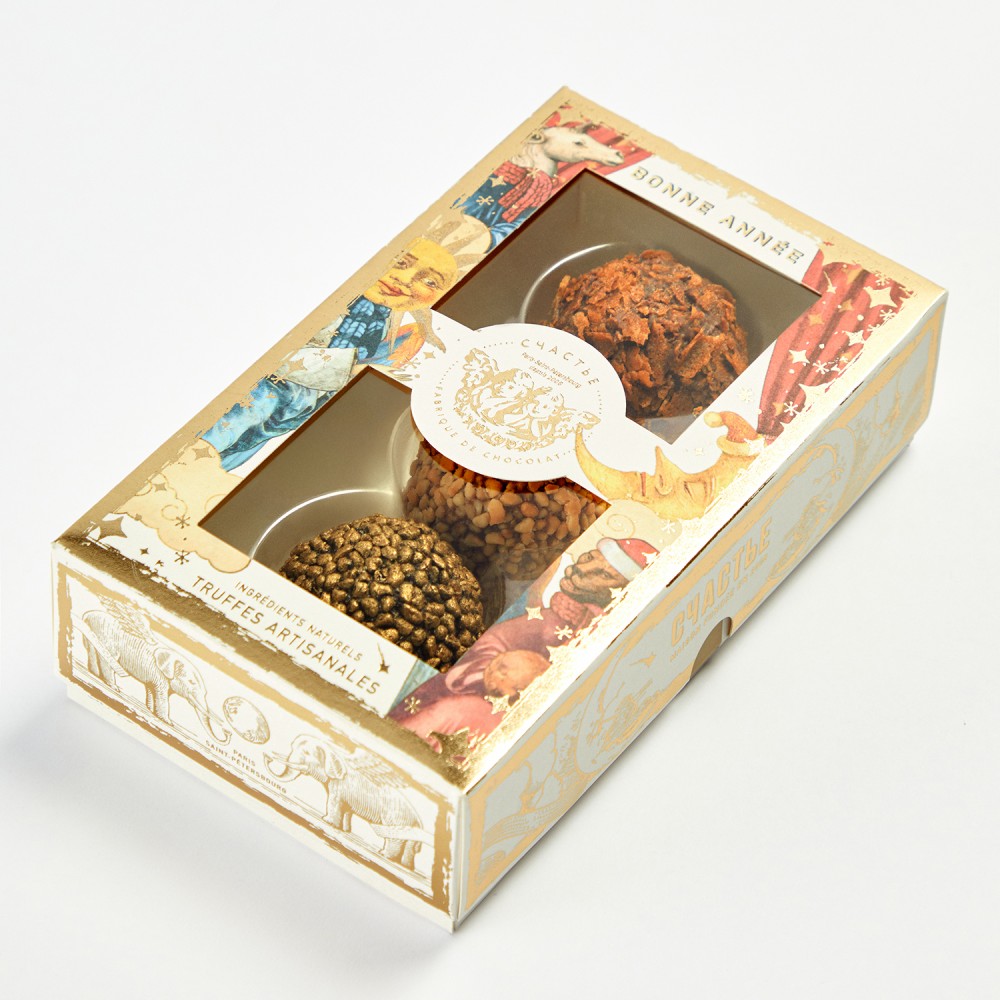 Новогодние шоколадные гранд-трюфели ручной работы 3